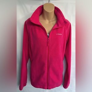 COLUMBIA • Women’s Pink Full Zip Up Fleece XL